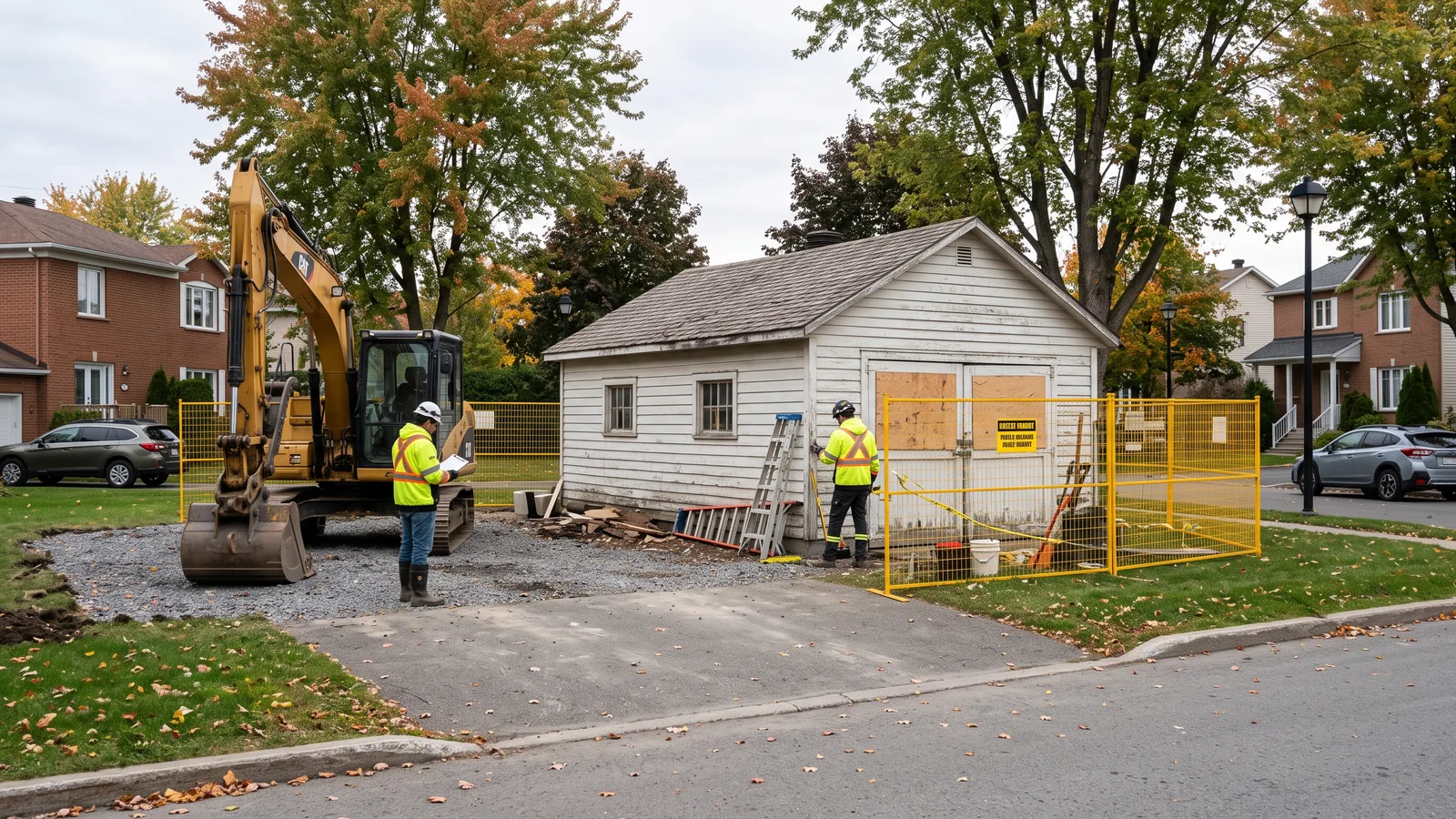 Projet de démolition résidentielle à Blainville, Québec