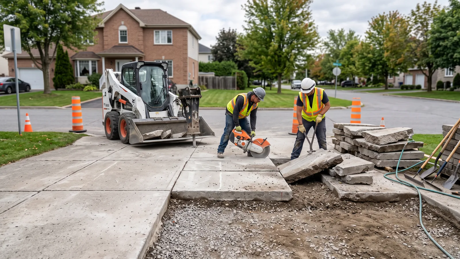 Projet de démolition résidentielle à Brossard, Québec