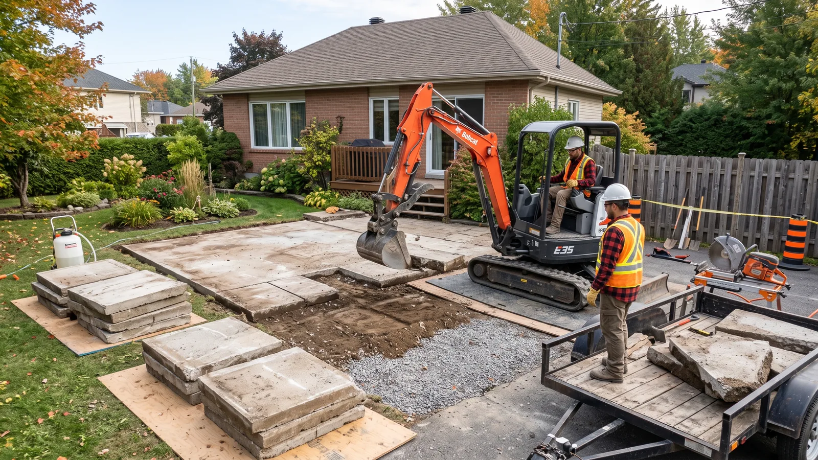 Chantier de démolition résidentielle à L'Île-Perrot