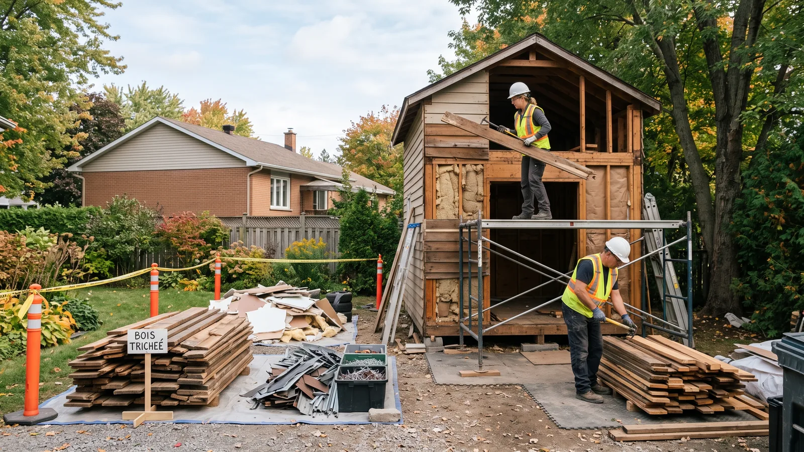 Projet de démolition résidentielle à Lorraine, Québec