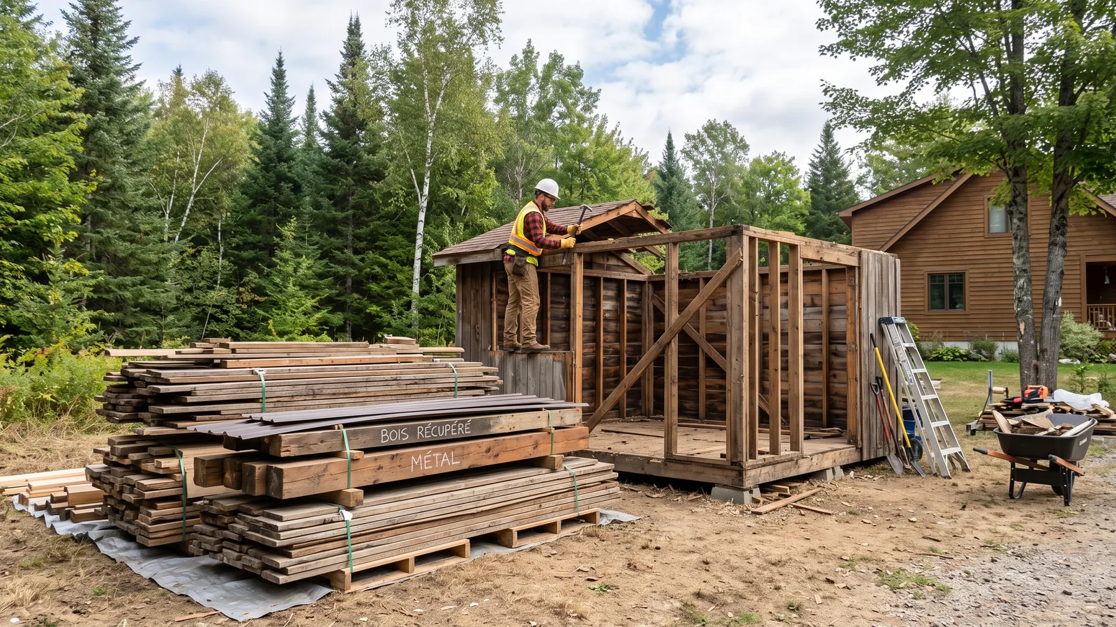 Chantier de démolition résidentielle à Mont-Tremblant