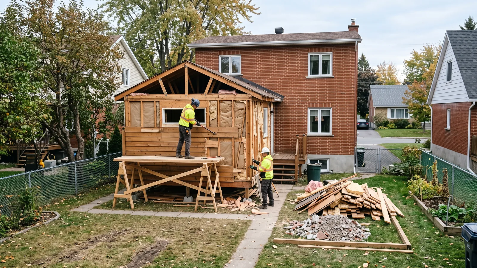 Projet de démolition résidentielle à Pincourt, Québec