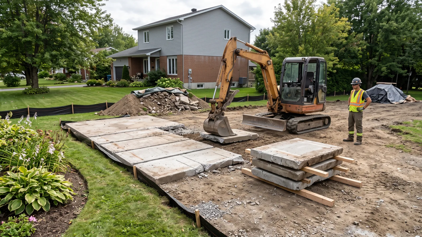 Projet de démolition résidentielle à Rigaud, Québec
