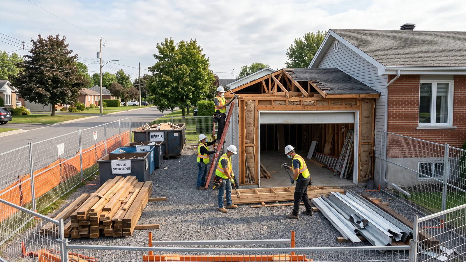 Projet de démolition résidentielle à Saint-Constant, Québec