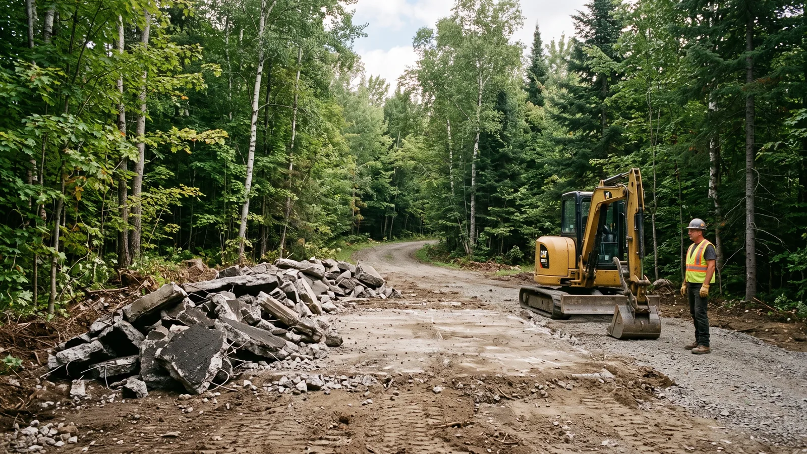 Projet de démolition résidentielle à Saint-Hippolyte, Québec
