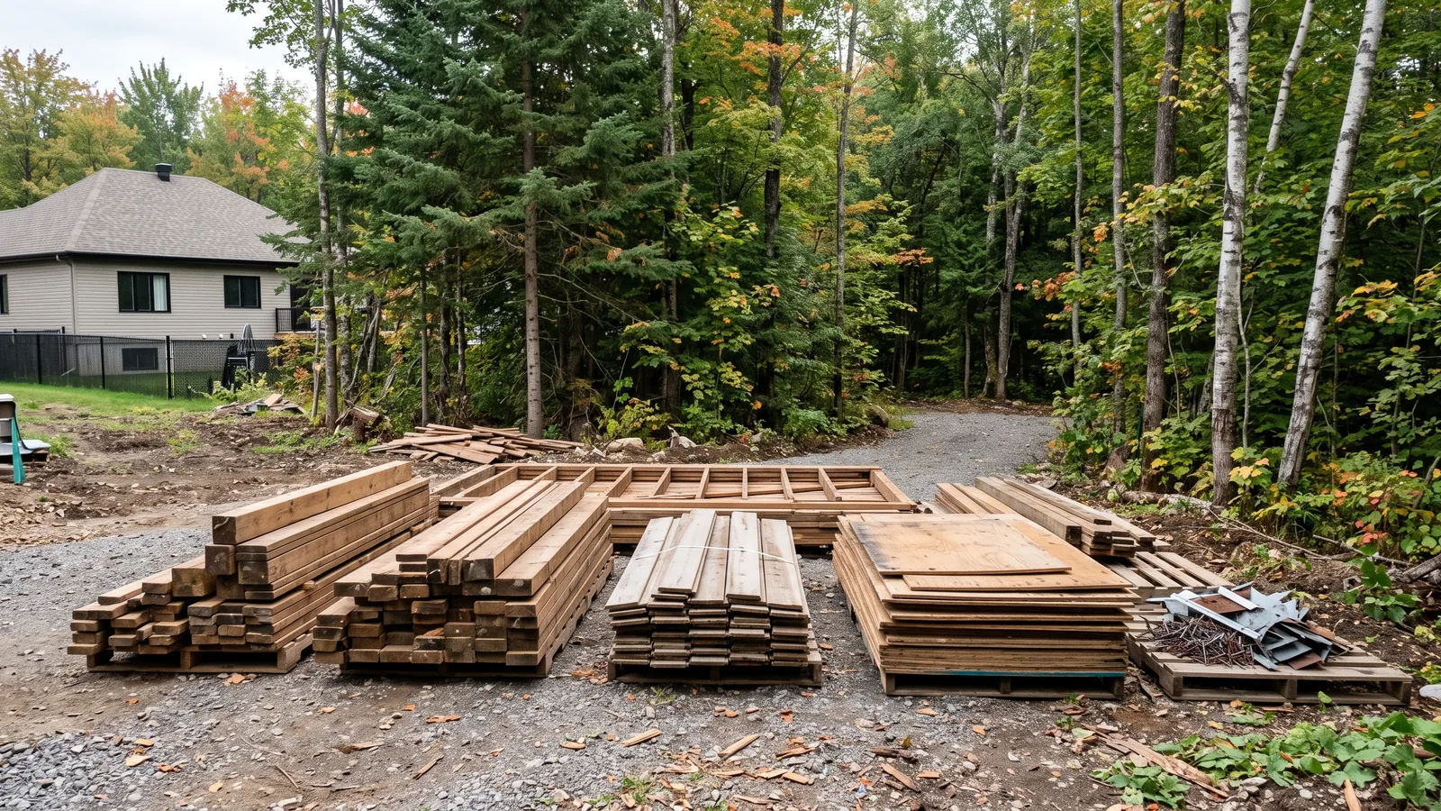 Chantier de démolition résidentielle à Saint-Jérôme