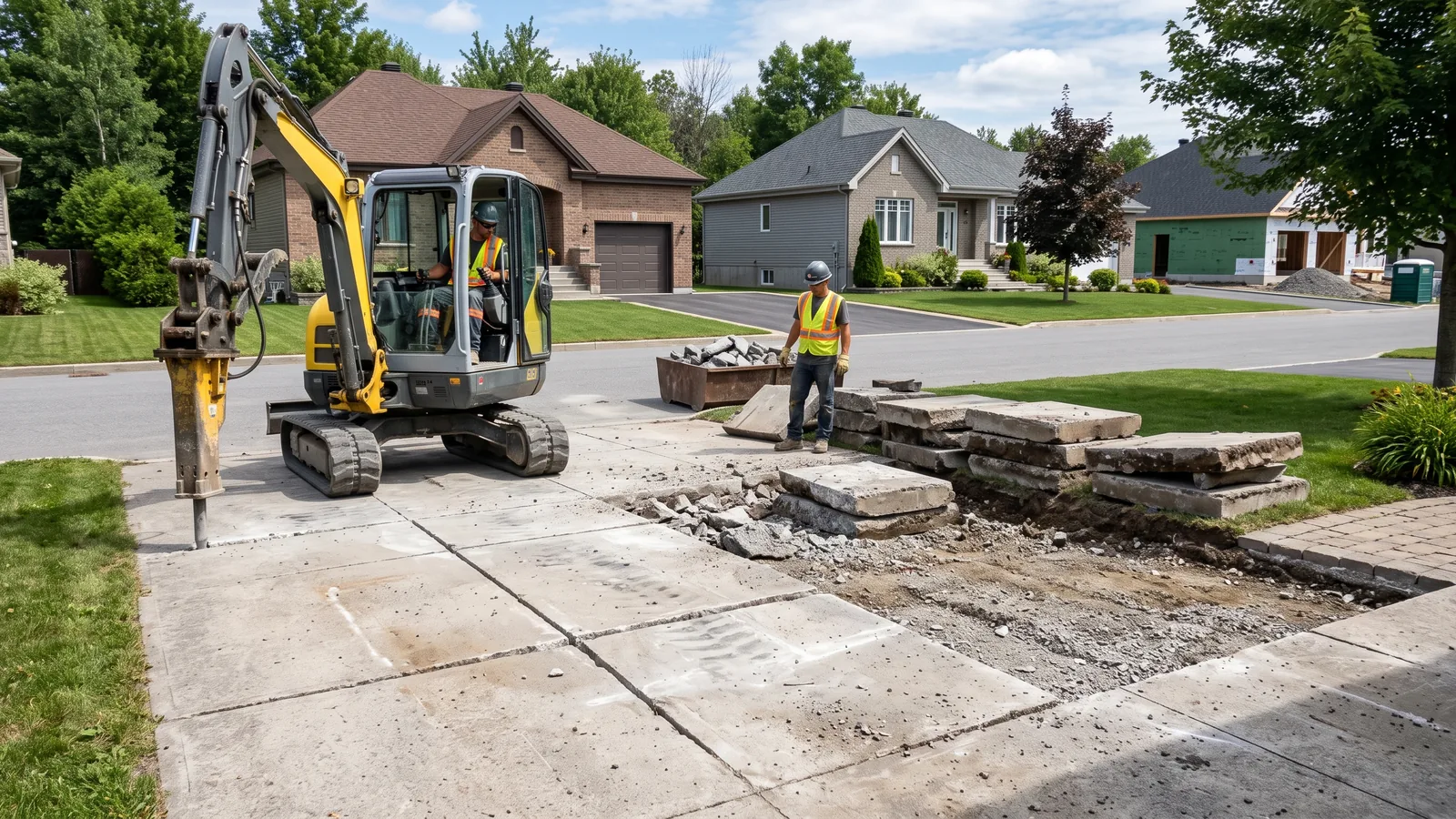 Projet de démolition résidentielle à Sainte-Anne-des-Plaines, Québec