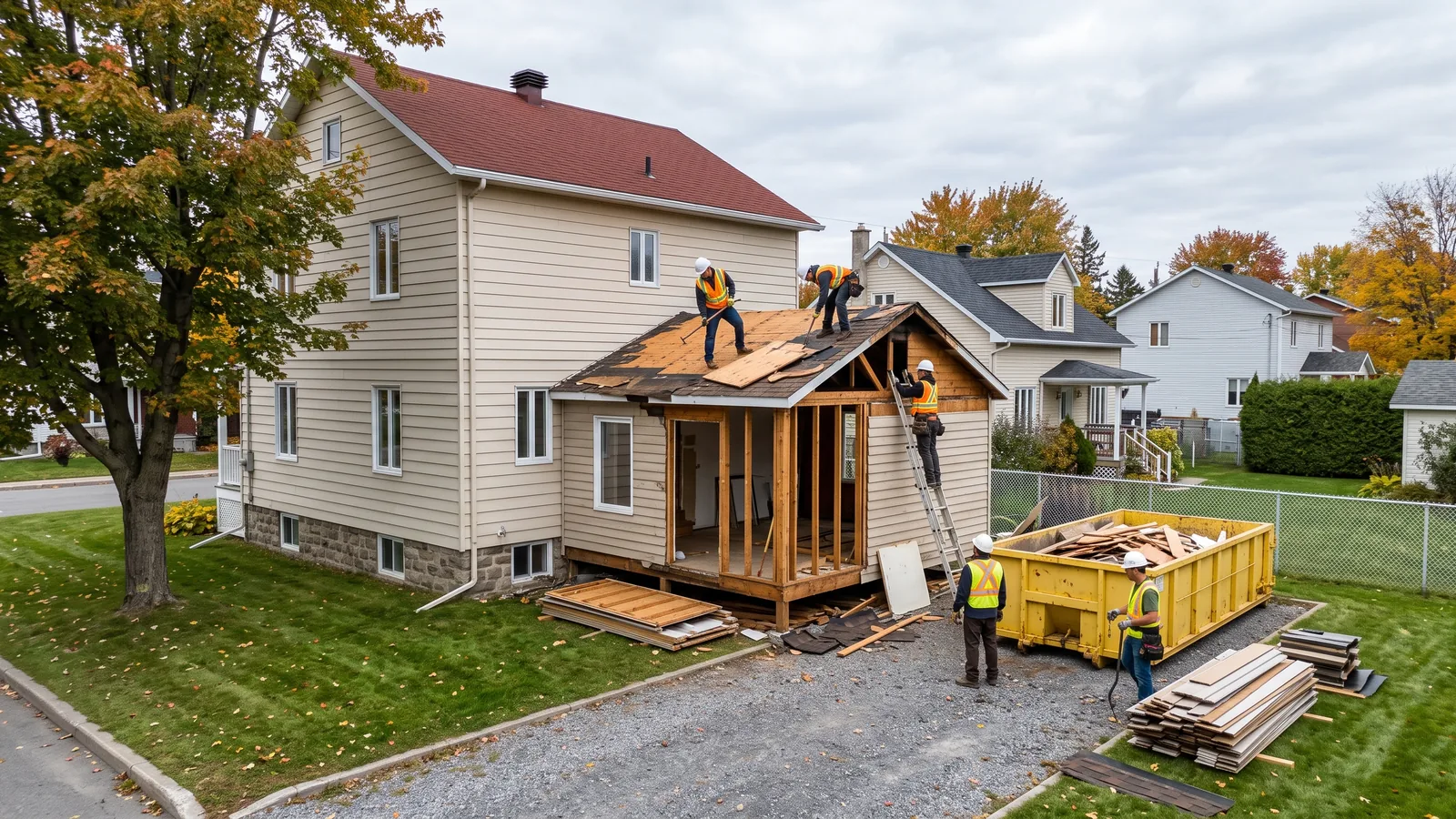 Projet de démolition résidentielle à Sainte-Thérèse, Québec