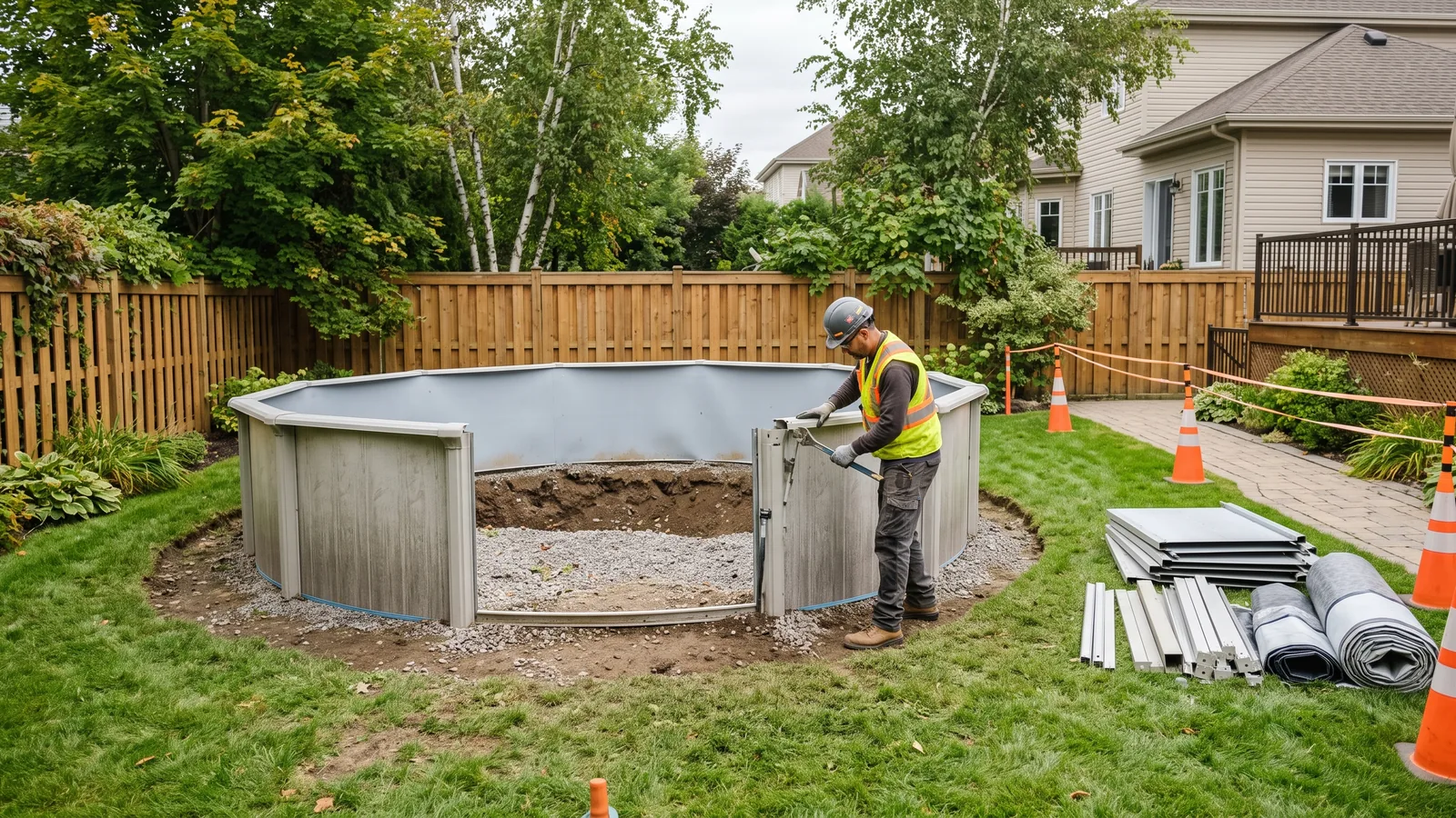 Chantier de démolition résidentielle à Terrebonne