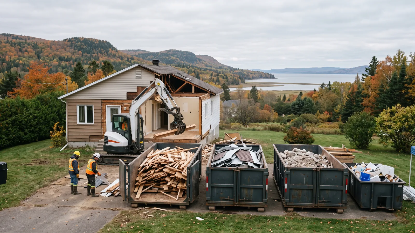 Projet de démolition résidentielle à Bas-Saint-Laurent (01), Québec