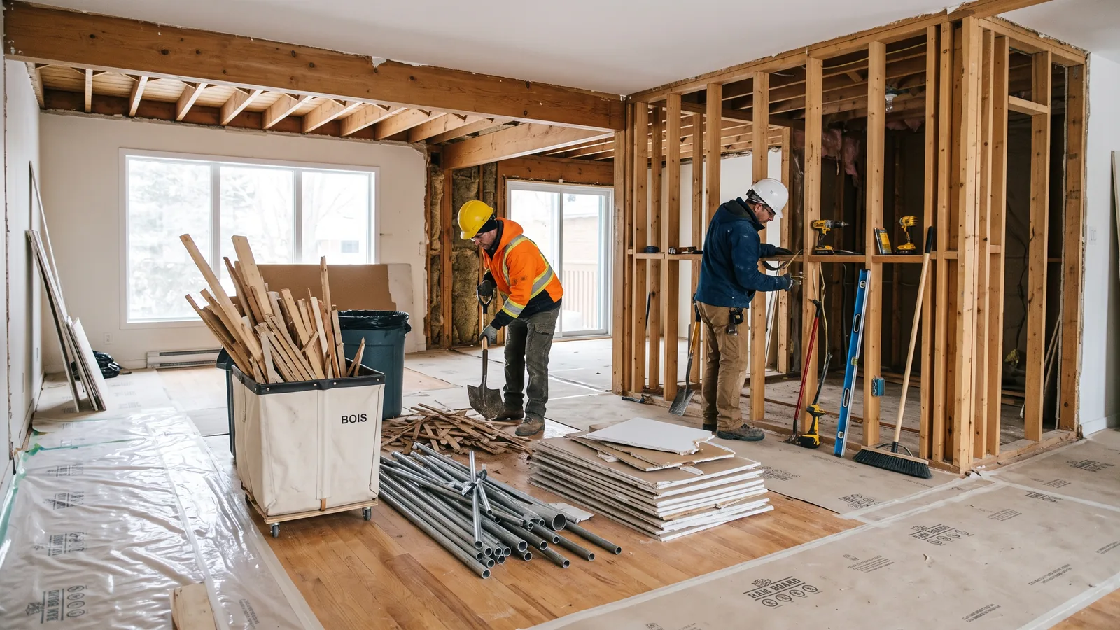 Chantier de démolition résidentielle à Laval (13)