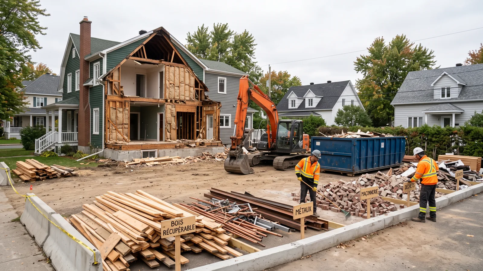 Chantier de démolition résidentielle à Nord-du-Québec (10)
